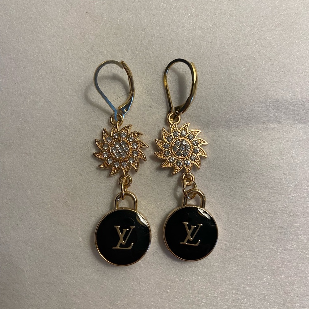 Louis Vuitton Gold and Black Earrings